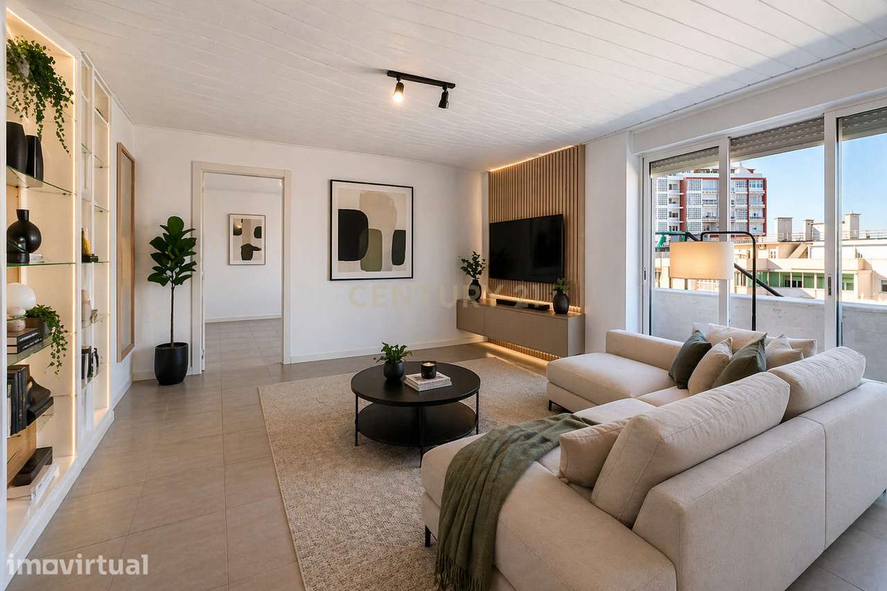 Apartamento T2 com Vista Deslumbrante e Terraço sobre Lisboa - Grande imagem: 4/38
