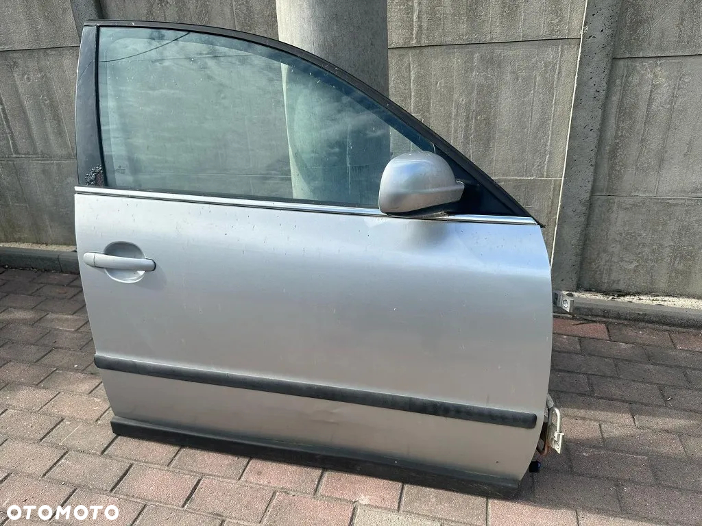 Drzwi Przednie Prawe Przód Kompletne Vw Passat B5 Lift 2001-2005 Srebrny Met. - 4