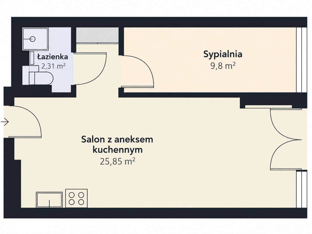 Do wynajęcia mieszkanie 39 m² – Warszawa, ul. Grzybowska 30