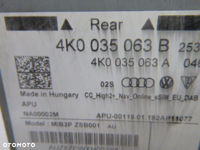 AUDI A6 C8 MULTIMEDIA CZYTNIK 4K0035063B 4K0035063A - 5