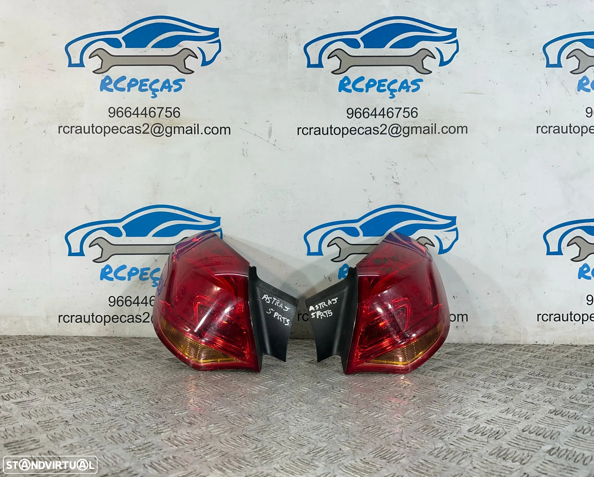 .Conjunto Farolins Led Tras Traseiro Direito Esquerdo Original GM Opel Astra J 13306460 13306459 2009 - 2015 - 3