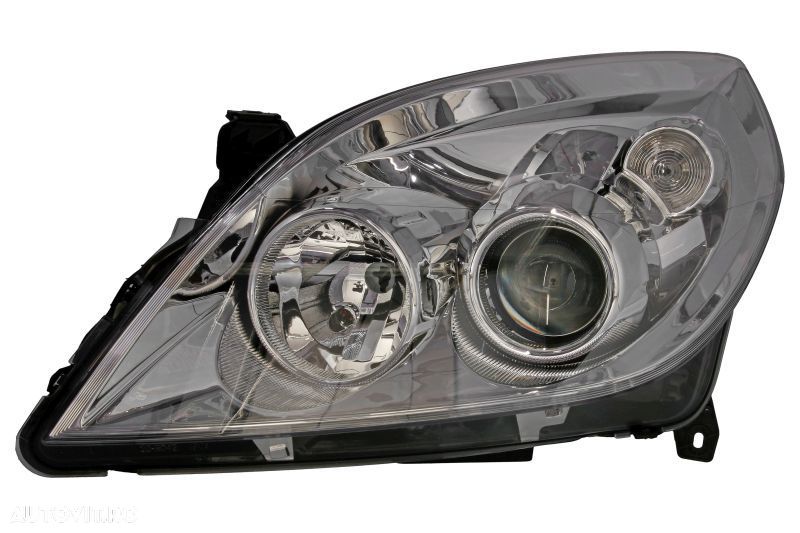Far Opel Vectra C 09.2005-09.2008 Signum 09.2005-08.2008 TYC fata stanga, tip bec H1+H7, culoare rama argintiu - 1
