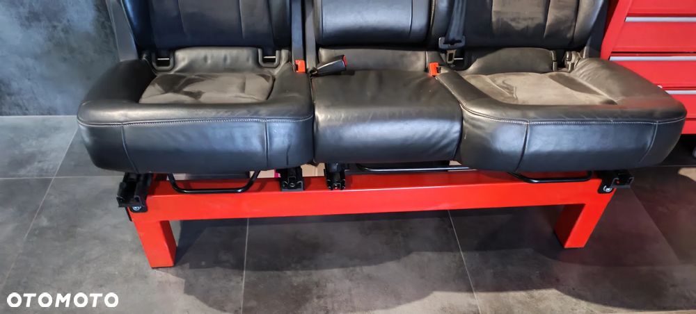 FOTELE KANAPA SIEDZISKO BIURO GARAŻ AUDI Q7 S-LINE CZARNA SKORA ALCANTARA - 4