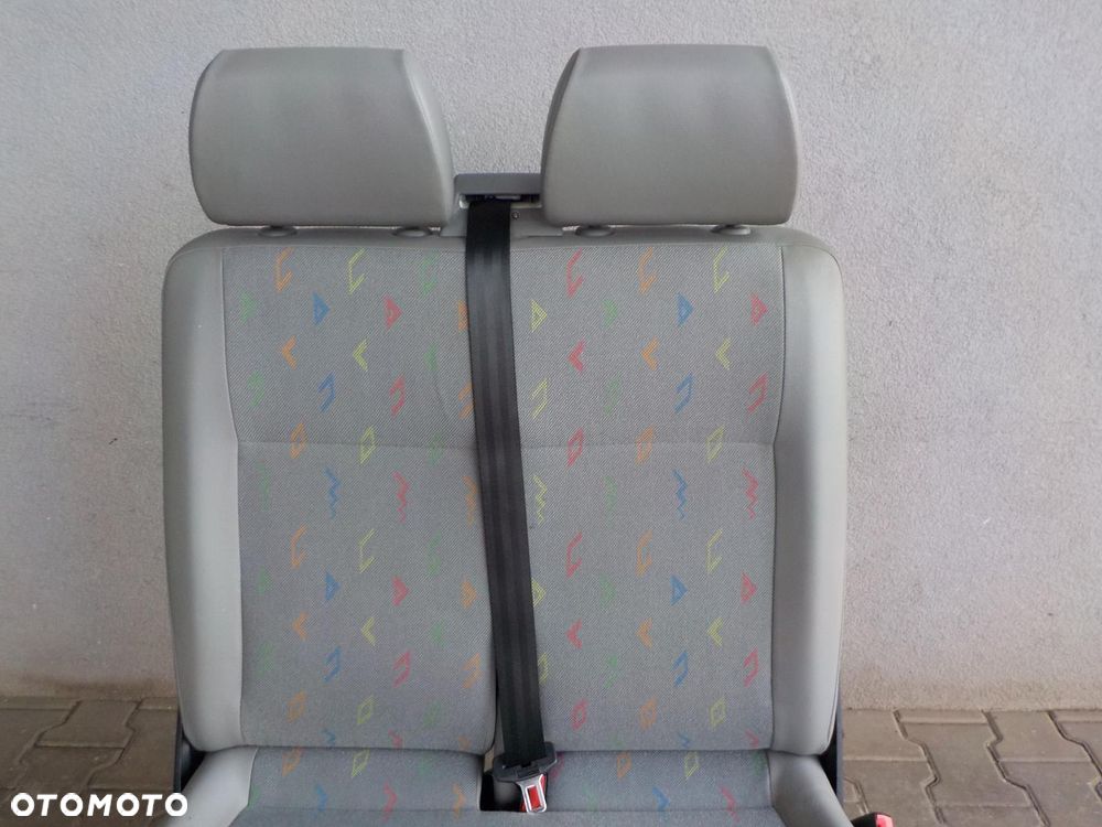 VW T5 FOTEL PODWÓJNY PASAŻERA PRZÓD DWÓJKA INKA - 5