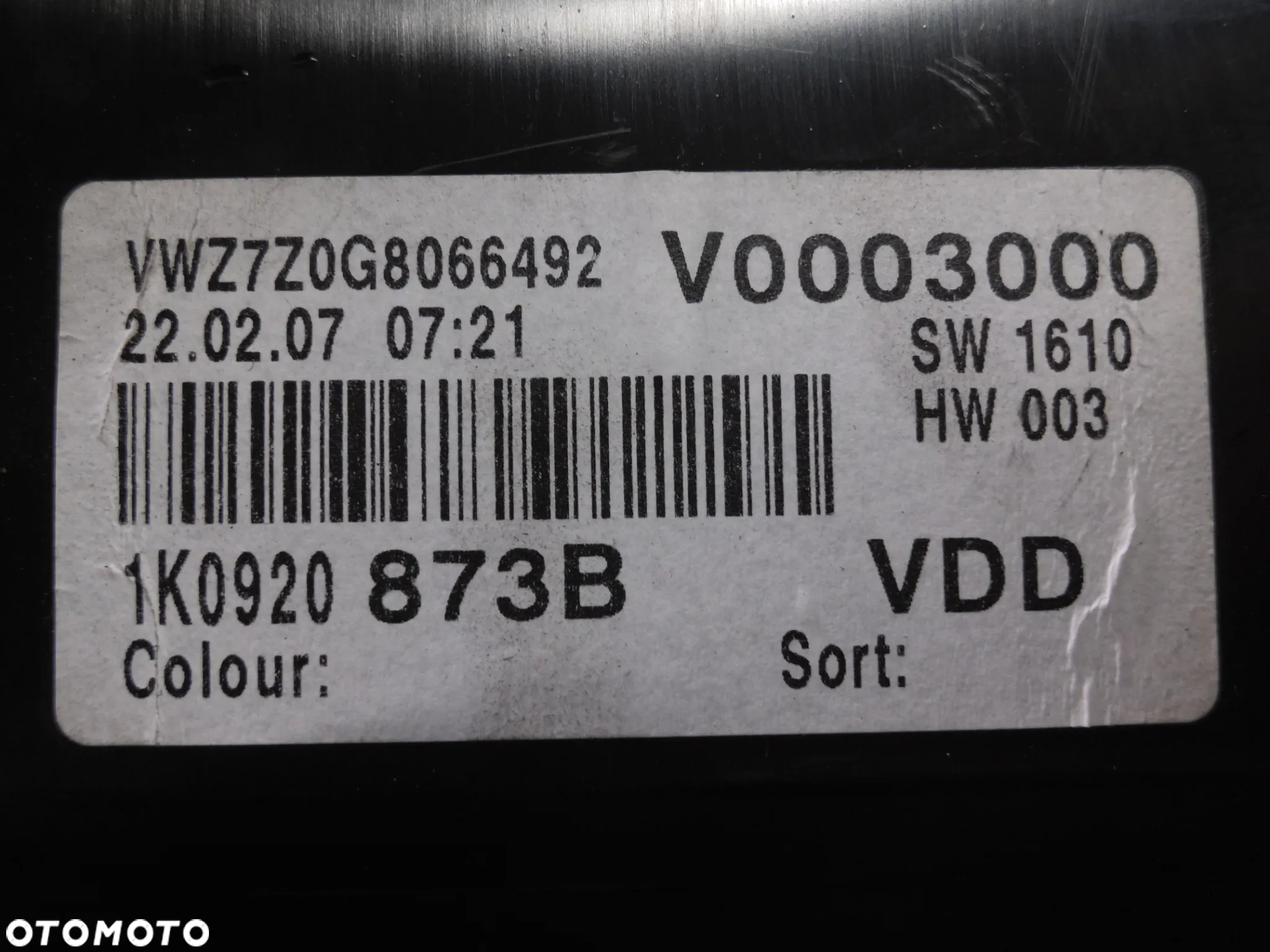 Licznik Obrotomierz Vw Jetta V Mk5 (1K) Golf V 1K0920873B V0003000 EUROPA - 5