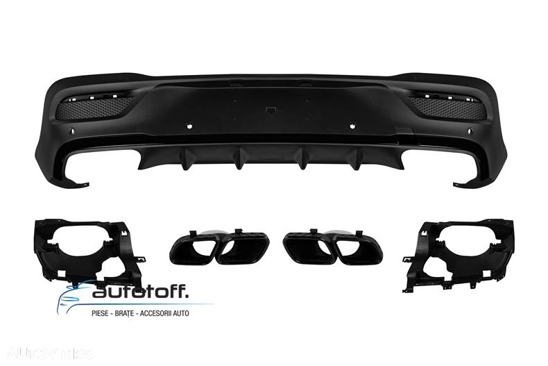 Difuzor bara spate 63 AMG GLE Coupe C167 compatibil cu Mercedes (2020+) Black Design - 2