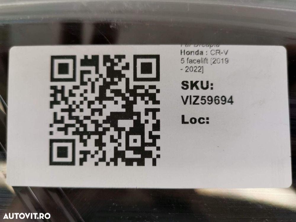 Far Dreapta Honda  CR-V 5 facelift 2019 2020 2021 2022 Original Avaria - 8