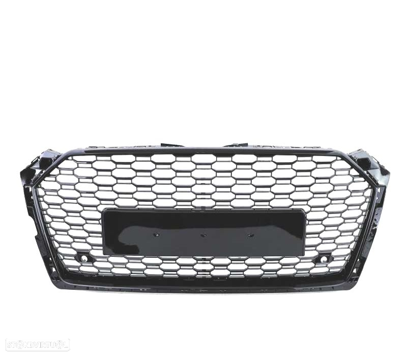 GRELHA DIANTEIRA AUDI A5 16-20 PDC LOOK RS5 PRETO BRILHANTE - 3