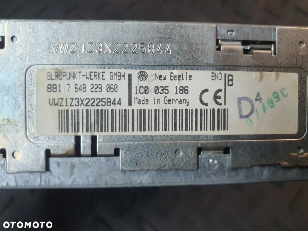 RADIO RADIOODTWARZACZ VOLKSWAGEN BEETLE 1C0035186 - 4