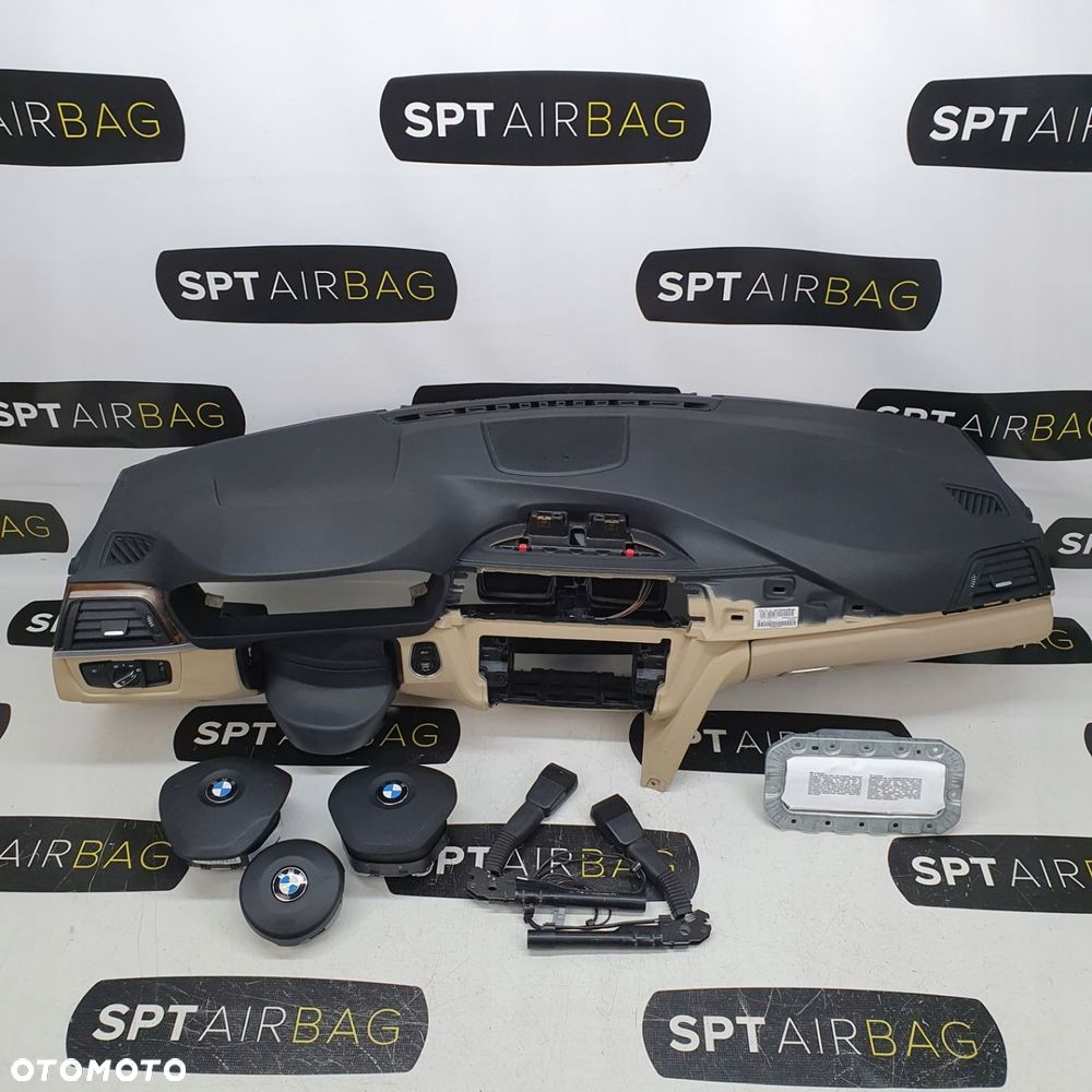 BMW F30 F31 F34 DESKA ROZDZIELCZA KONSOLA KOKPIT PULPIT PODUSZKI AIRBAG AIR BAG NAPINACZE KIT SET - 1