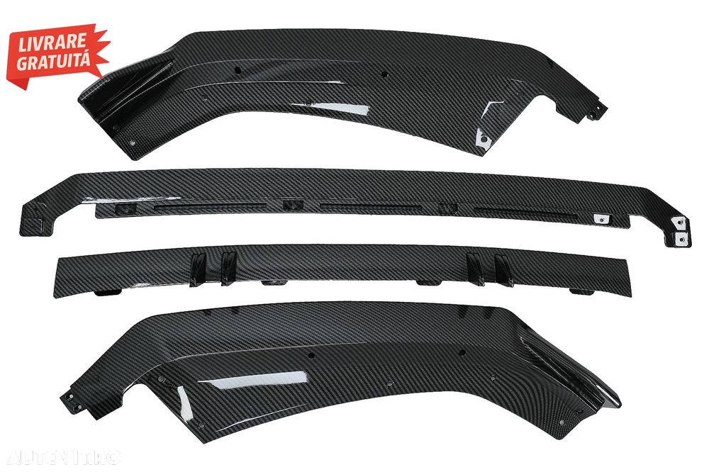 Prelungire Bara Fata Lip Audi A4 B9 8W S-Line (2016-2018) Carbon Look- livrare gratuita - 10