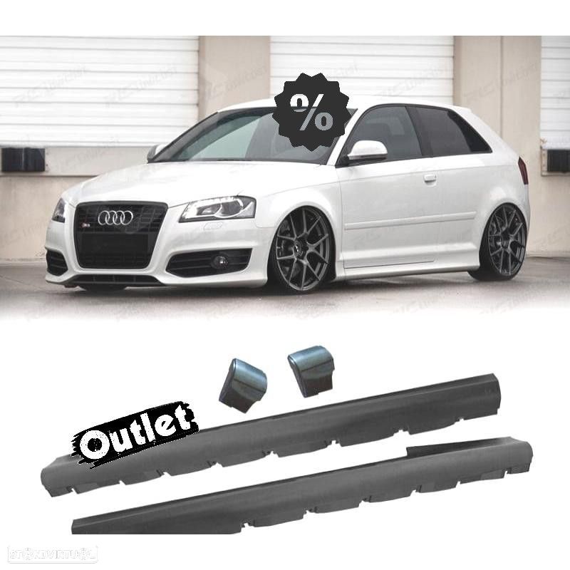 C002391C7 EMBALADEIRAS LATERAIS AUDI A3 8P 03-11 3 PORTAS LOOK S3 - 1