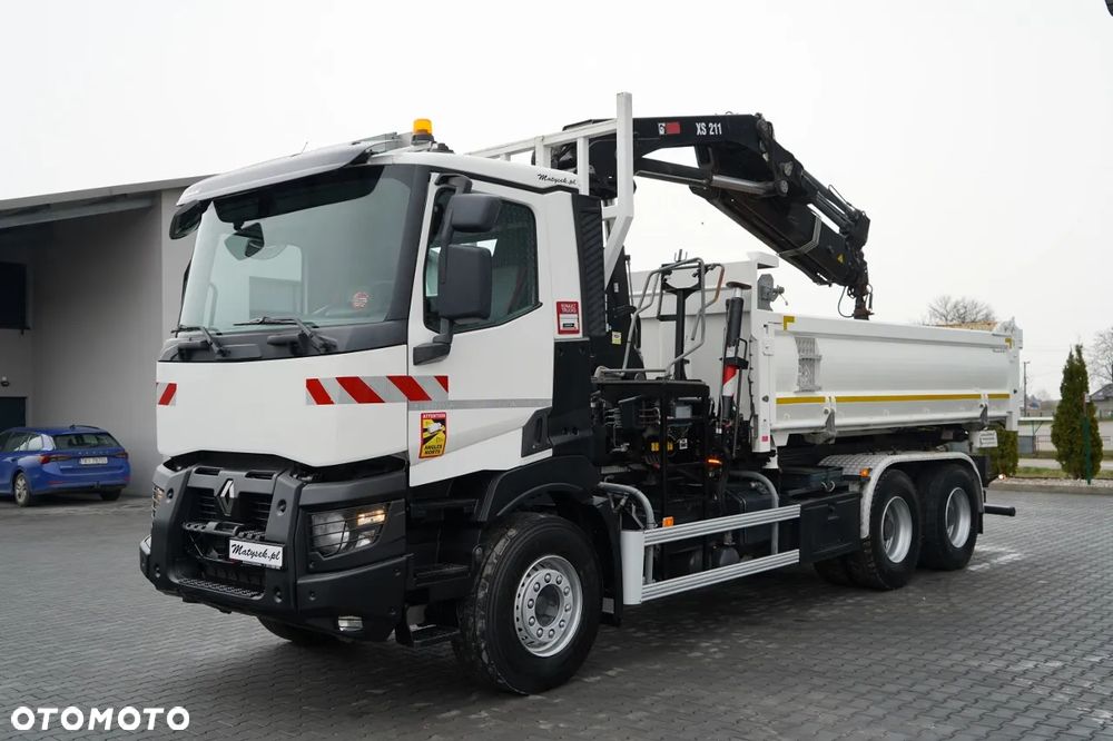 Renault C 430 / 6x4 / WYWROTKA 2 STRONNA / HYDROBURTA + HDS HIAB 211 EP-3 / EURO 6 / STEROWANIE RADIOWE / ROTATOR / ŁYŻKA - 10