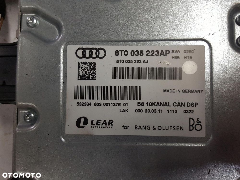 AUDI A4 B8 08r- A5 8T WZMACNIACZ AUDIO RADIA 8T0035223AP Bang & Olufsen - 3