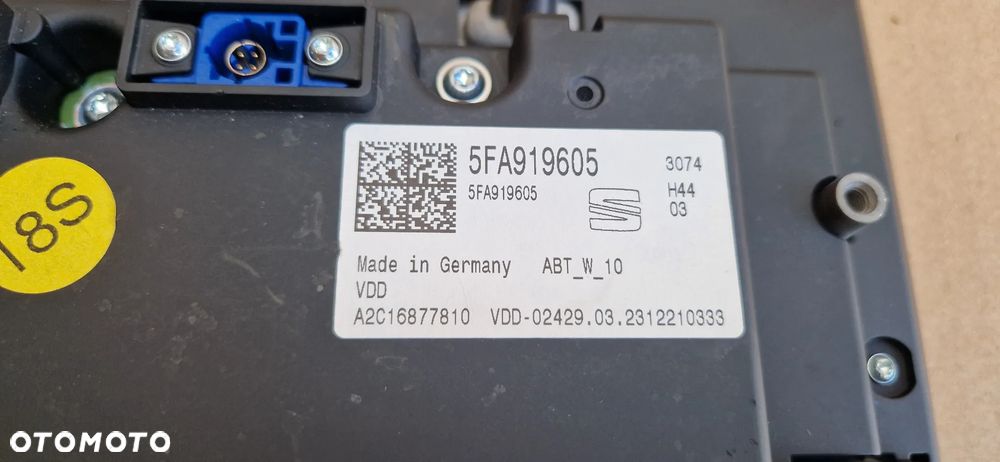 SEAT LEON IV 5FA 20- WYŚWIETLACZ MONITOR EKRAN NAWIGACJA 5FA919605 - 7