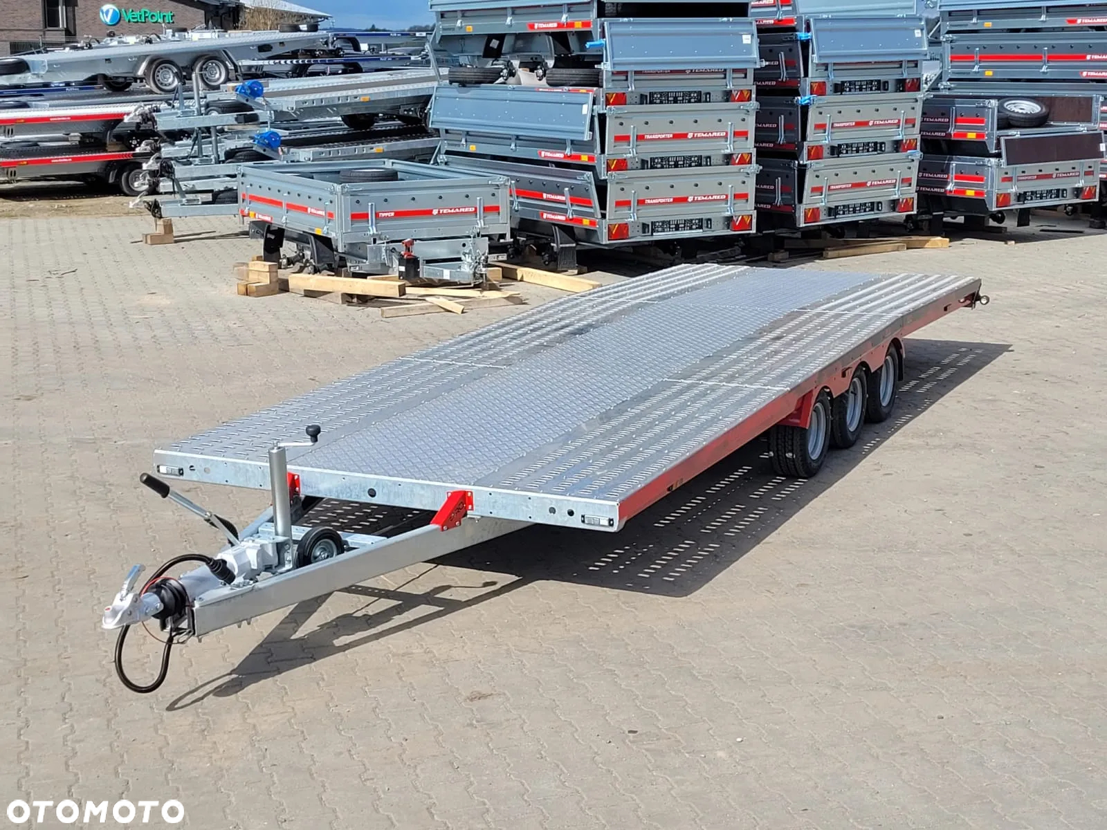 TA-NO DOSTAWA! Laweta Scorpio 600x210cm Przyczepa trzyosiowa z podłogą aluminiową! Koła 10” Kąt najazdu 12° Idealna do przewozu busa, samochodu! DMC 3500kg - 8