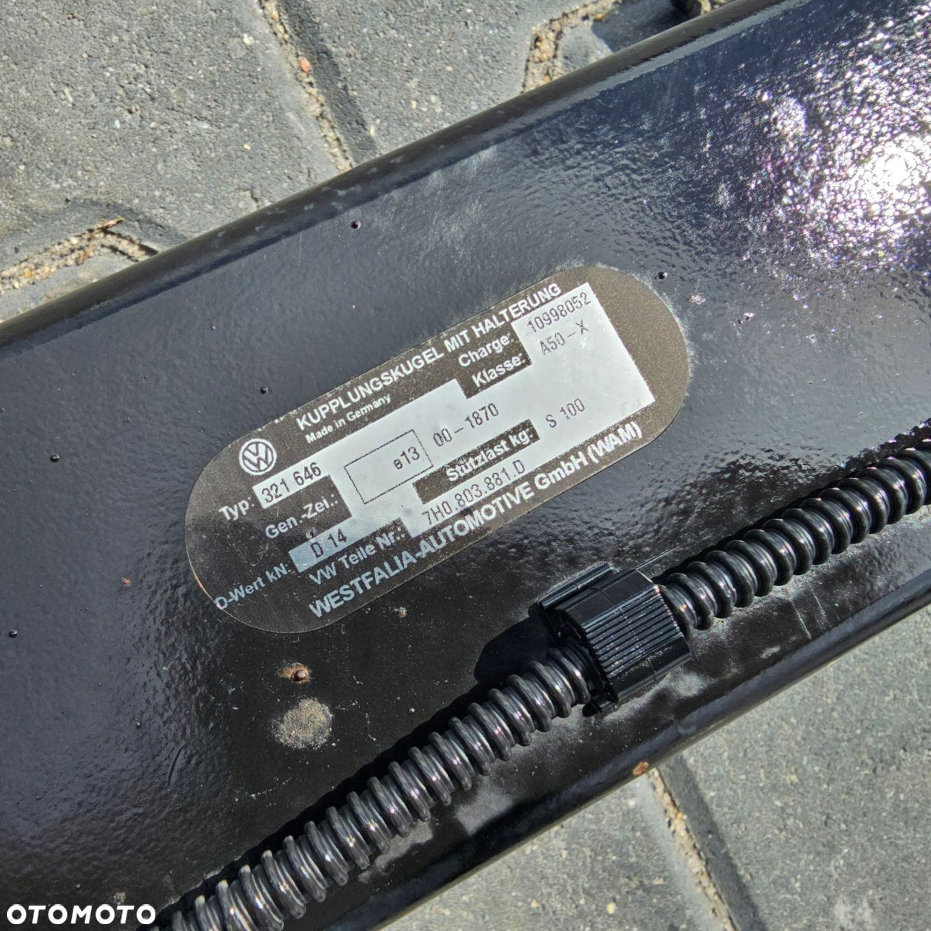 VW T5 T6 hak holowniczy instalacja stały 7H0803881D WESTFALIA - 8