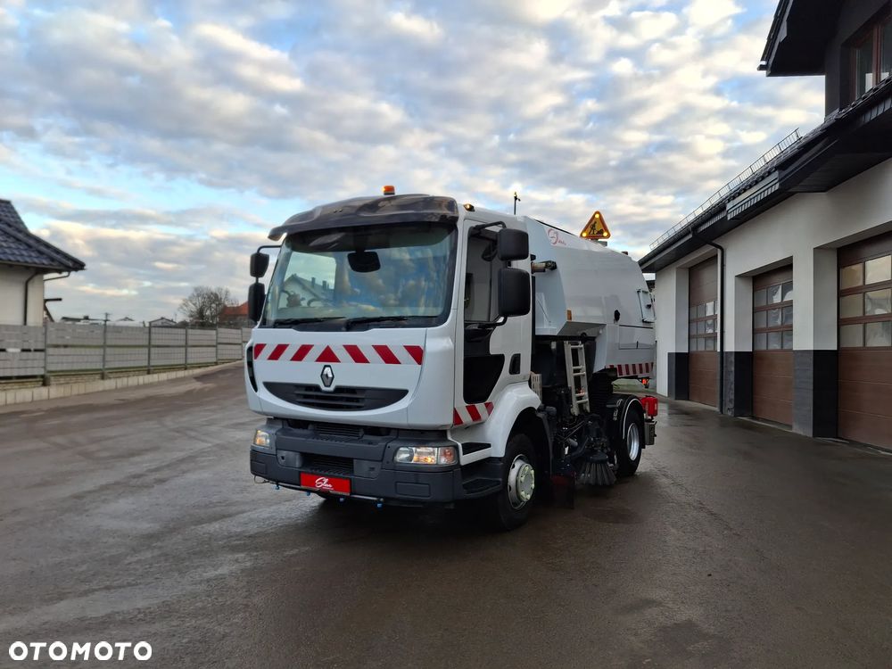 Renault Midlum 220DXI Zamiatarka SEMAT Zoeller Johnston VS501 Szczotki L/R Obie Strony Napęd Hydrostatyczny 2014r Kamera Cofania Klimatyzacja Centralne Smarowanie - 2