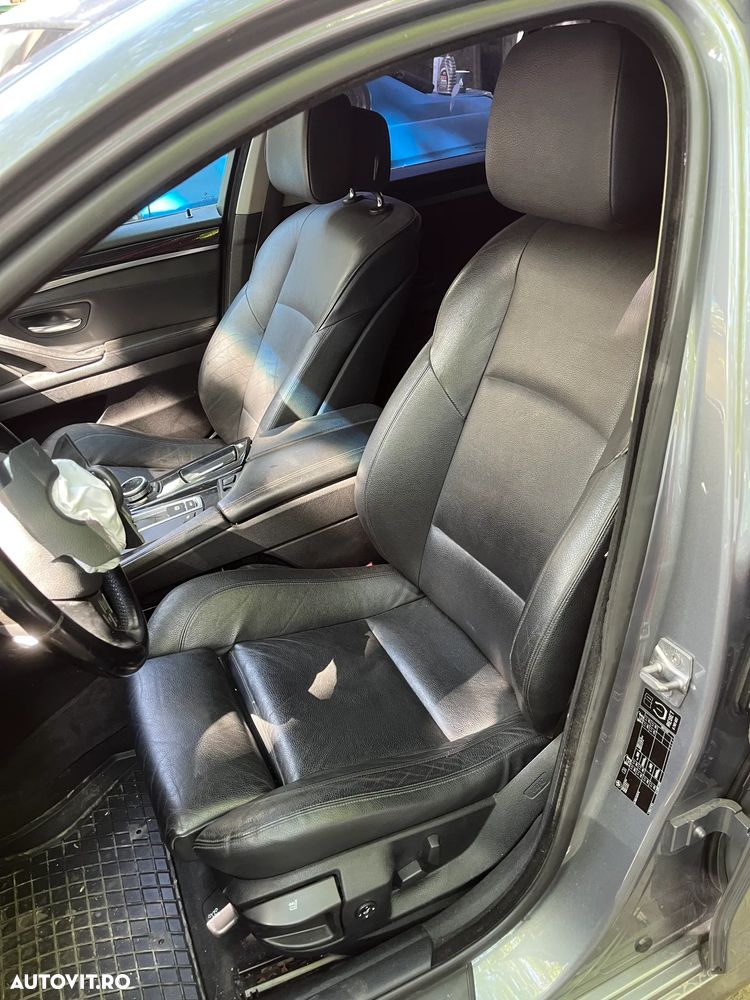 Interior complet piele negru Bmw Seria 5 F11 break non facelift 2011 semi electric incalzire Europa - 2