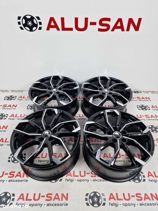 Nowe alufelgi SKODA 18" 5x112 KaroQ KodiaQ Octavia SuperB - Czarne - 3