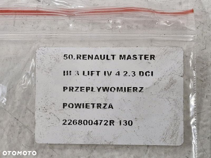 RENAULT MASTER III 3 LIFT IV 4 2.3 DCI PRZEPŁYWOMIERZ POWIETRZA 226800472R - 6