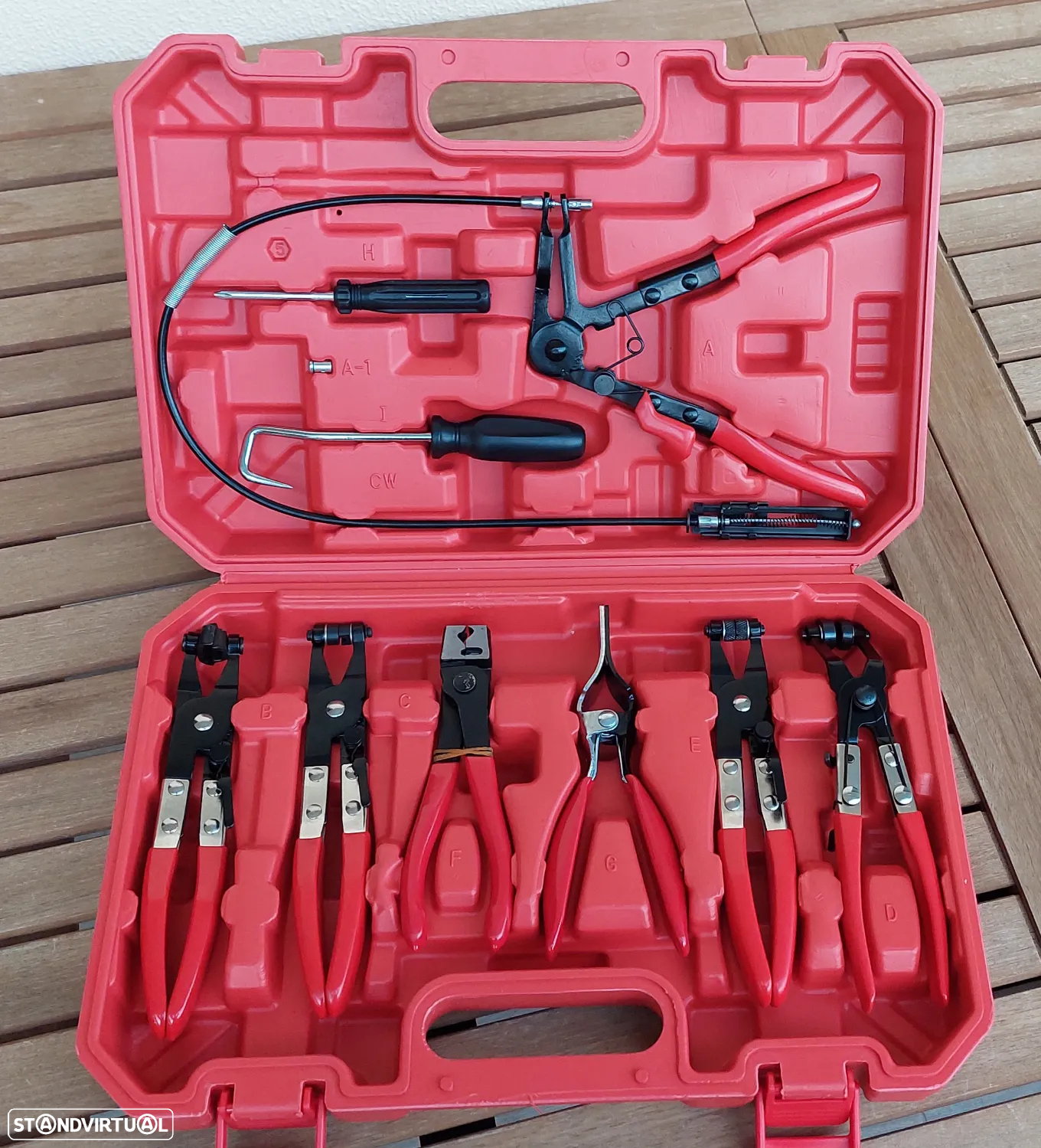 Conjunto Alicates Para Braçadeiras de Mola universal - 9 peças - 2