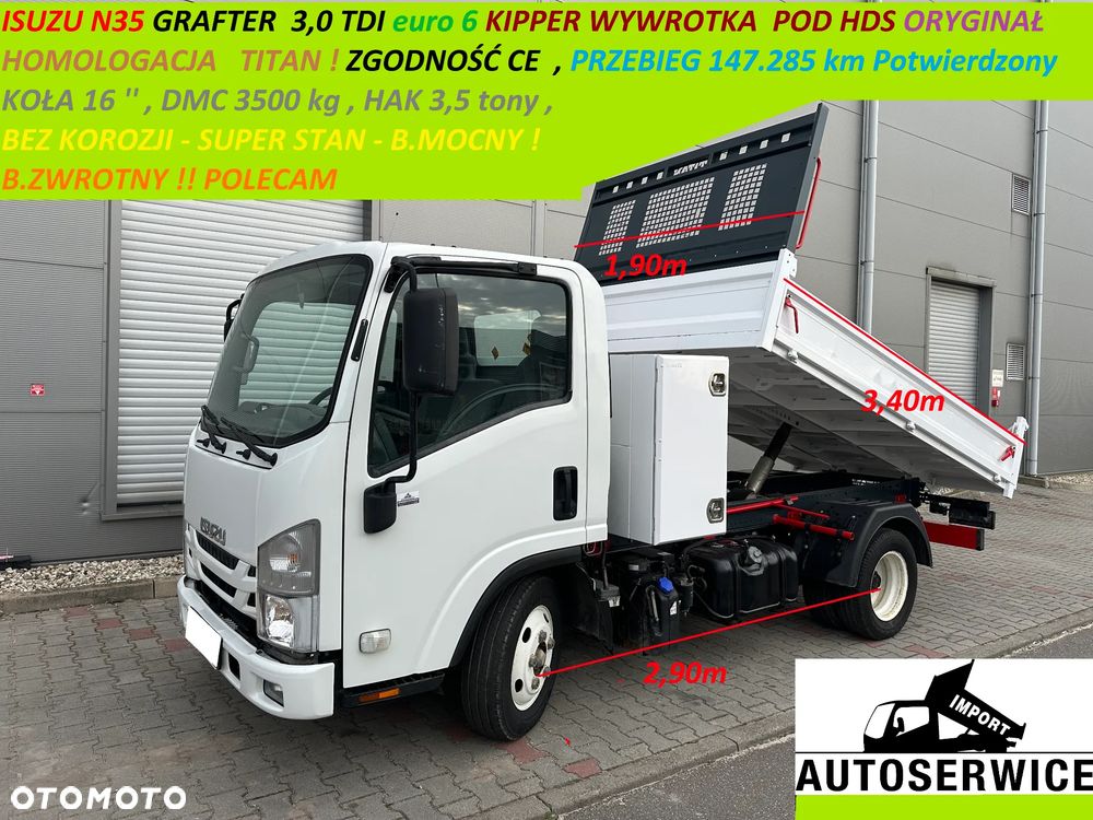Isuzu N35 Grafter 3,0 tdi Euro6 Wąski Kipper Wywrotka Oryginał Pod HDS - 1
