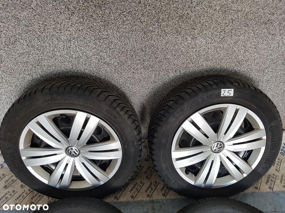 KOŁA ZIMOWE KOŁPAKI 205/55R16 VW GOLF CADDY PASSAT JETTA SKODA  AUDI 5X112 - 14