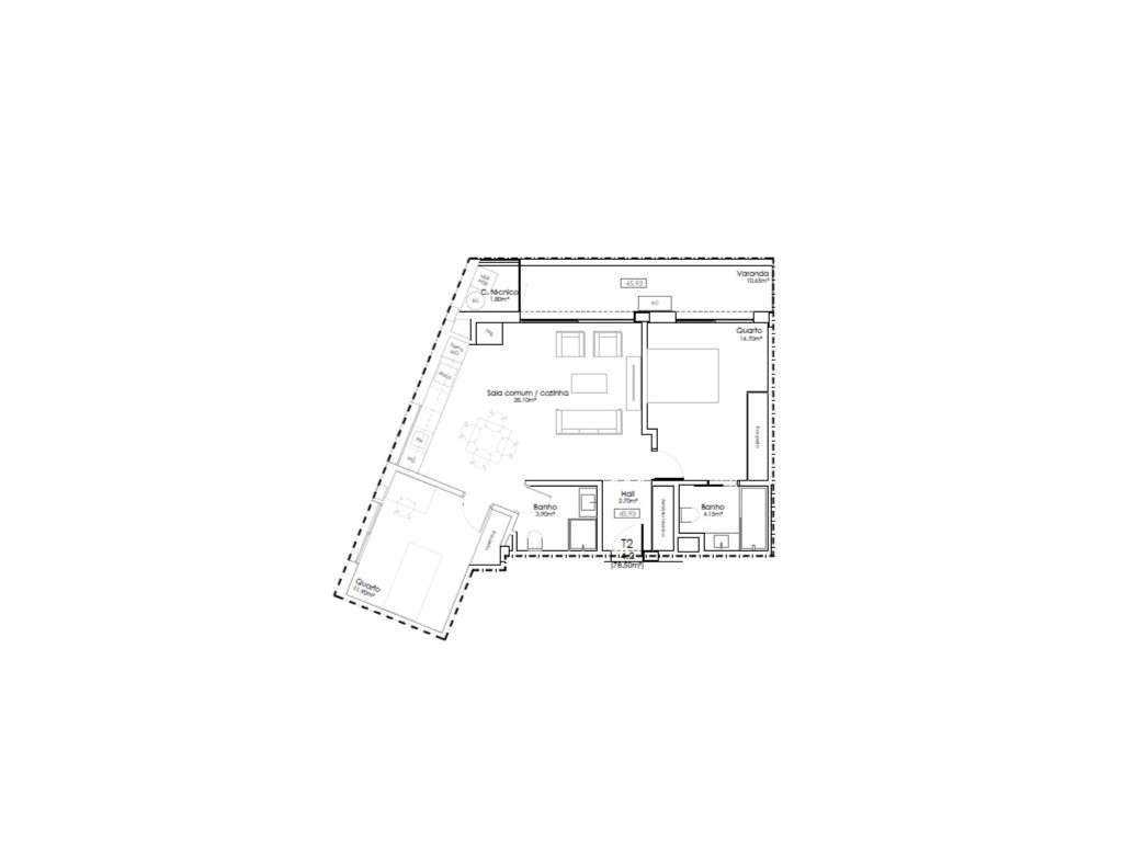 Apartamento T2 Novo em Condomínio com Piscina - Grande imagem: 5/14