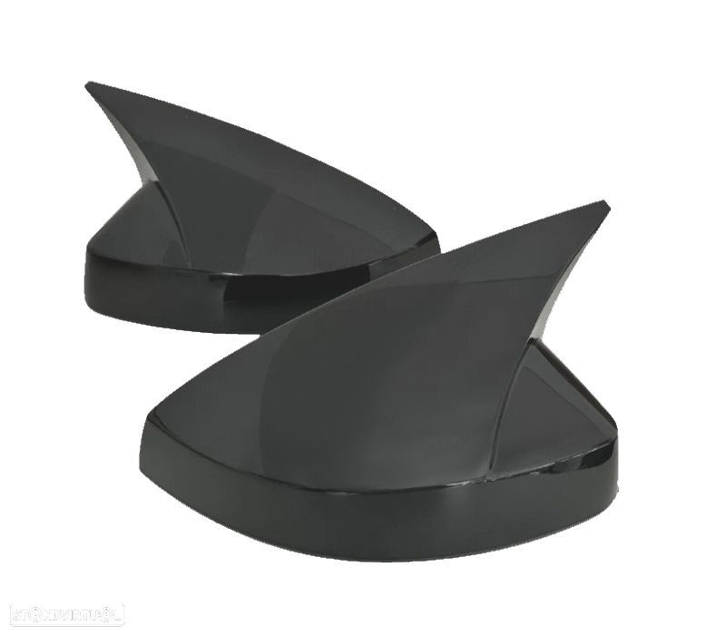 CAPAS DE ESPELHOS RETROVISORES AUDI A3 17-20 LOOK RS3 PRETO BRILHANTE - 4