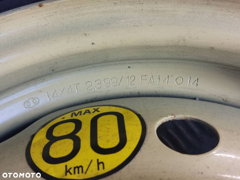 ZAPAS DOJAZDÓWKA 4X100 4Jx14 FI54,1 115/70R14 TOYOTA YARIS I - 2