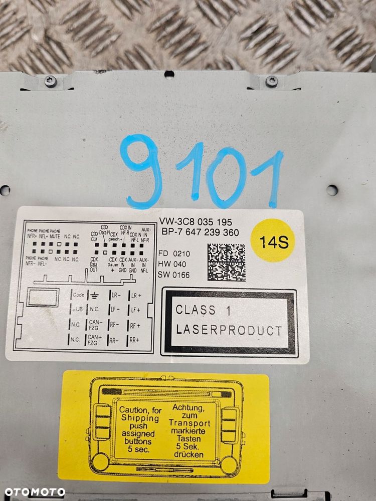 radioodtwarzacz radio vw golf vi passta b7 3c8035195f - 2