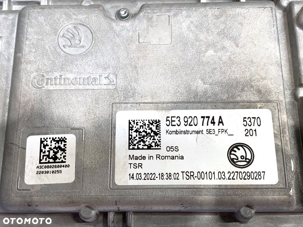 LICZNIK SKODA OCTAVIA IV Combi (NX5) 2019 - 2022 1.4 TSI iV 150 kW [204 KM] Hybryda silnik benzynowy - 5