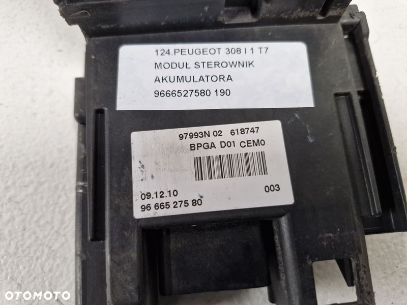 PEUGEOT 308 1 I T7 MODUŁ STEROWNIK AKUMULATORA 9666527580 - 3