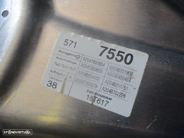 Elevador Sem Motor A2047600834 MERCEDES W204 CLASSE C 2008 220CDI 170CV 4P CINZA FD MERCEDES W204 2008 C220 Cdi 170Cv 5P PRETO FD - 3