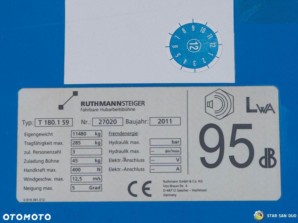 MAN TGM 13.250 4x4 RUTHMANN T180.1.S9 Podnośnik Koszowy - 25