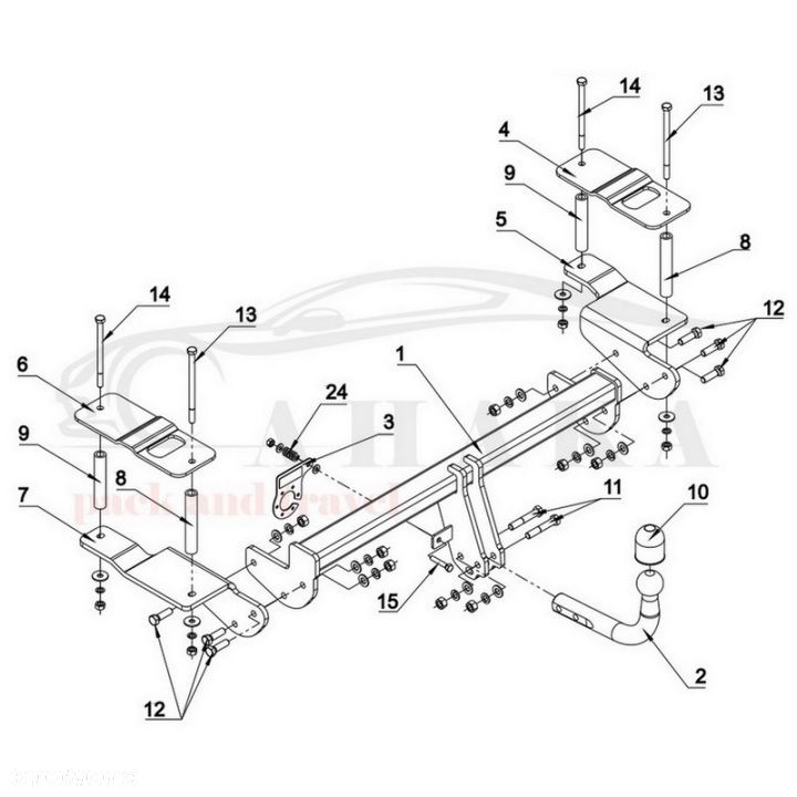 Hak Holowniczy Odkręcany Do Opel Signum 2003-2009 - 3