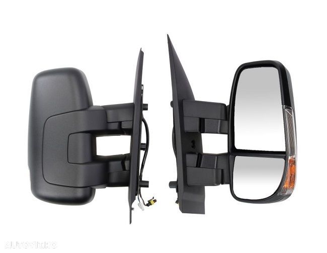 Oglinda usa exterioara Iveco Daily, 07.2014-, partea Dreapta, reglare electrica; textil; incalzit; scurt; sticla convexa; geam cromat; 7 pini; cu Lucas, Aftermarket - 1