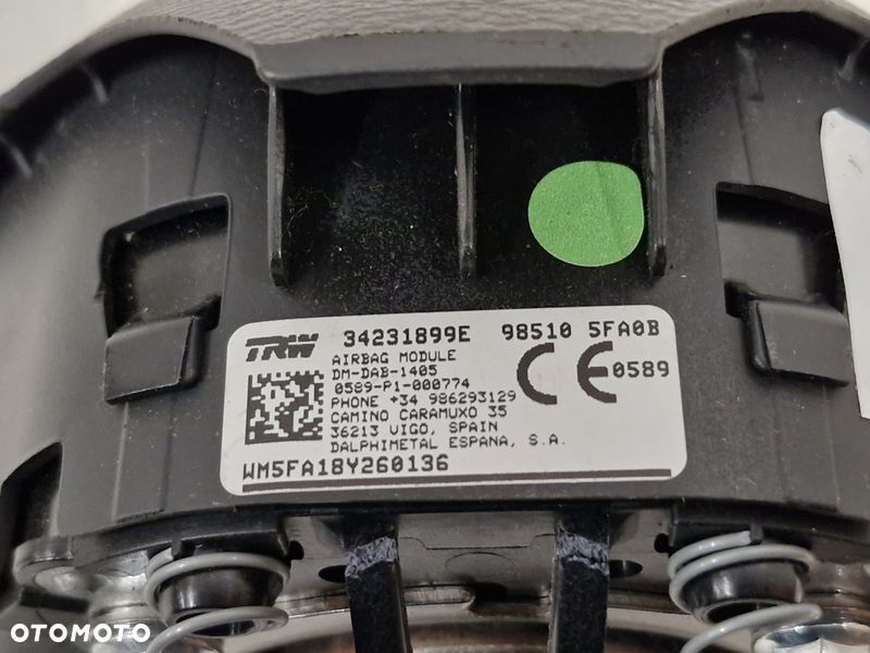 NISSAN MICRA K14 V 5 PODUSZKA KIEROWCY 985105FA0B - 8