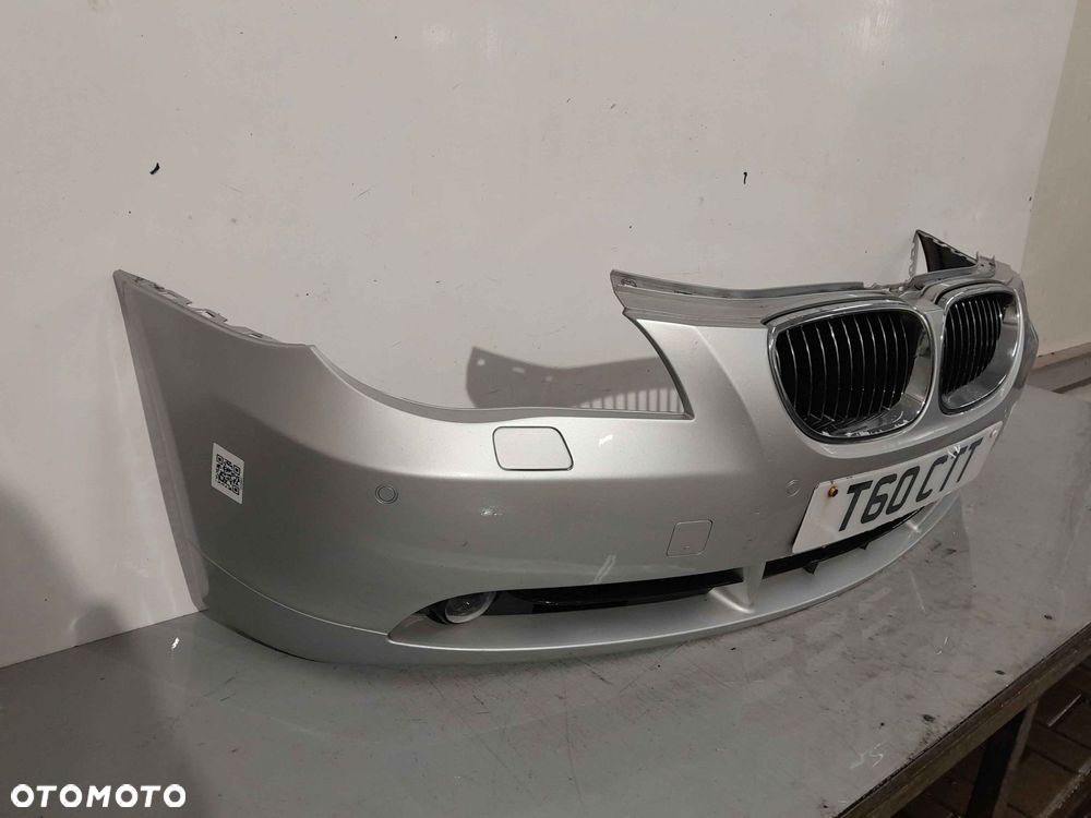 ^ ZDERZAK PRZÓD PRZEDNI DO BMW SERII 5 E60/E61 PDC SPRYSKIWACZE LAMP XENON TITANSILBER SREBRNY HALOGENY - 4