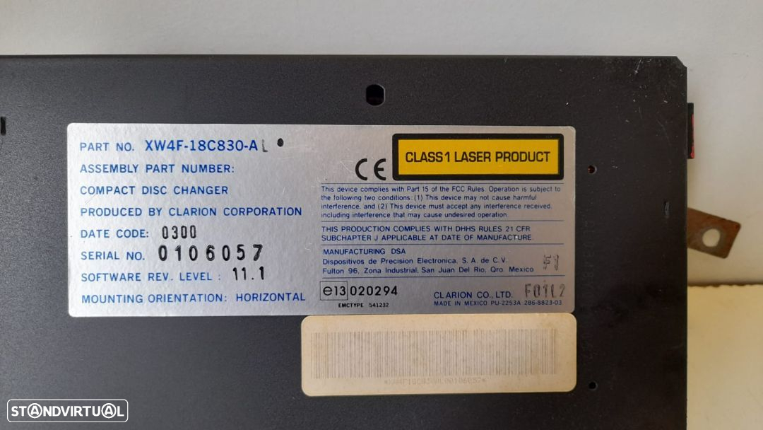 AUTO RADIO PORTA CD ORIGINAL XW4F18C830A JAGUAR S TYPE V6 S-TYPE V6 - 5