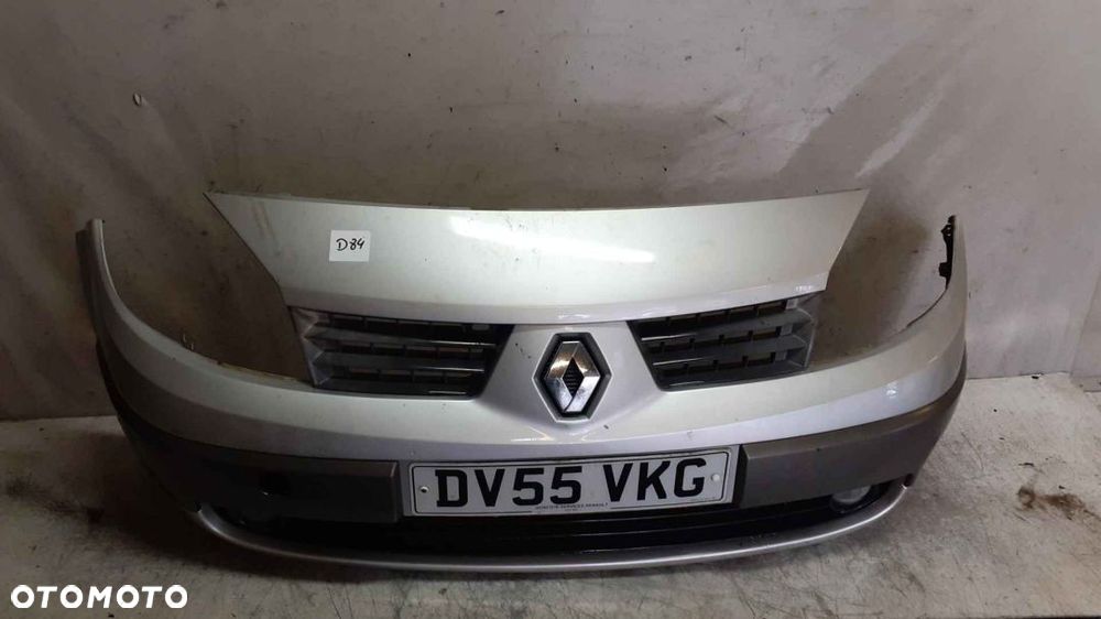 ! ZDERZAK PRZÓD PRZEDNI RENAULT SCENIC 2 II TED69 SREBRNY HALOGENY PRZEDLIFT - 1