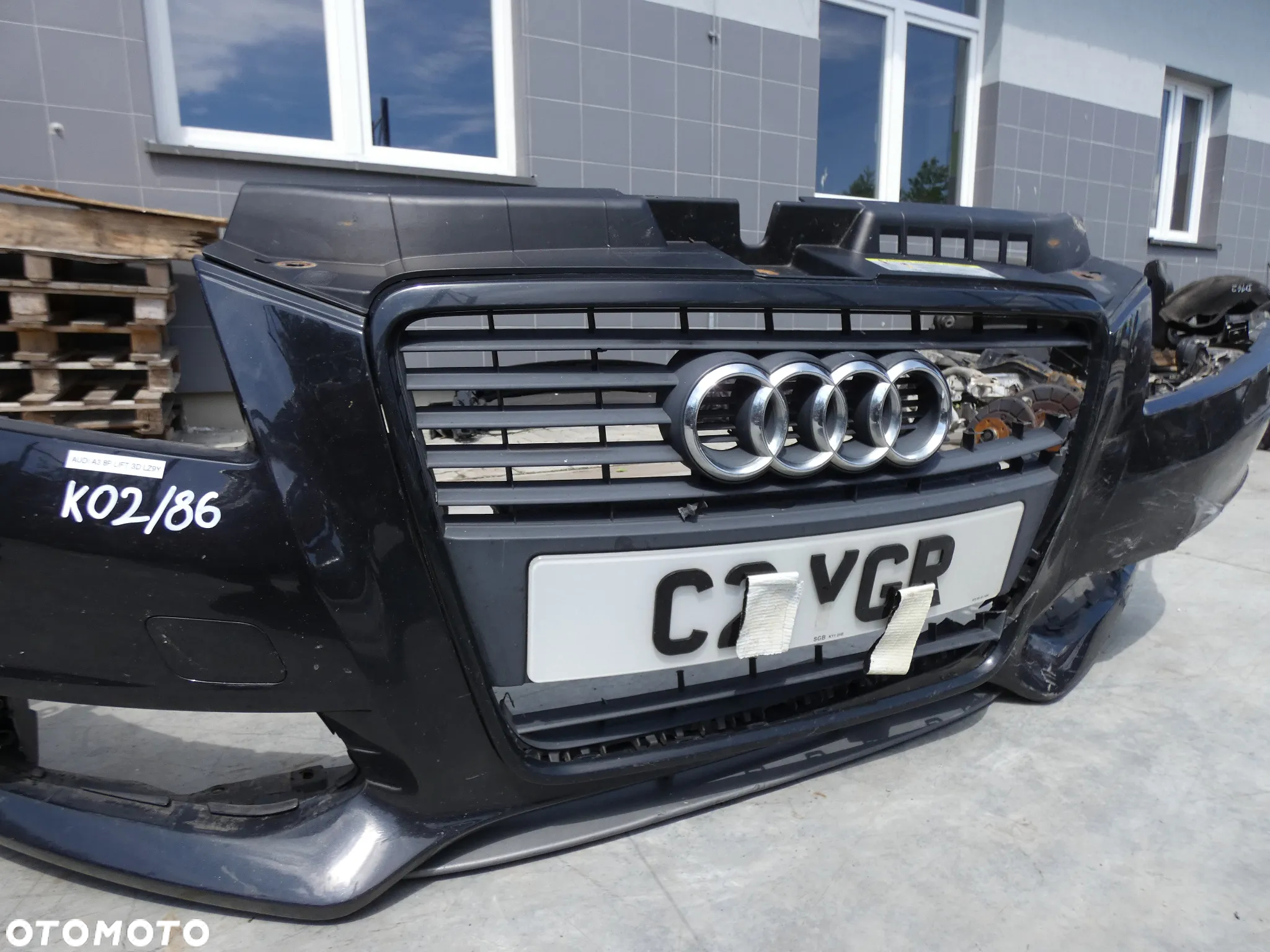 AUDI A3 8P LIFT S-LINE ZDERZAK PRZÓD PRZEDNI CZARNY LZ9Y GORLICE K02/86 - 4