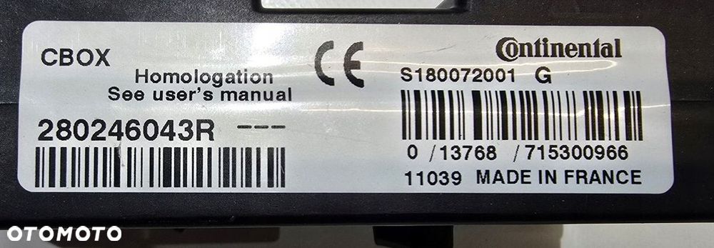 sterownik moduł cbox nawigacji laguna iii 11r 280246043r - 3