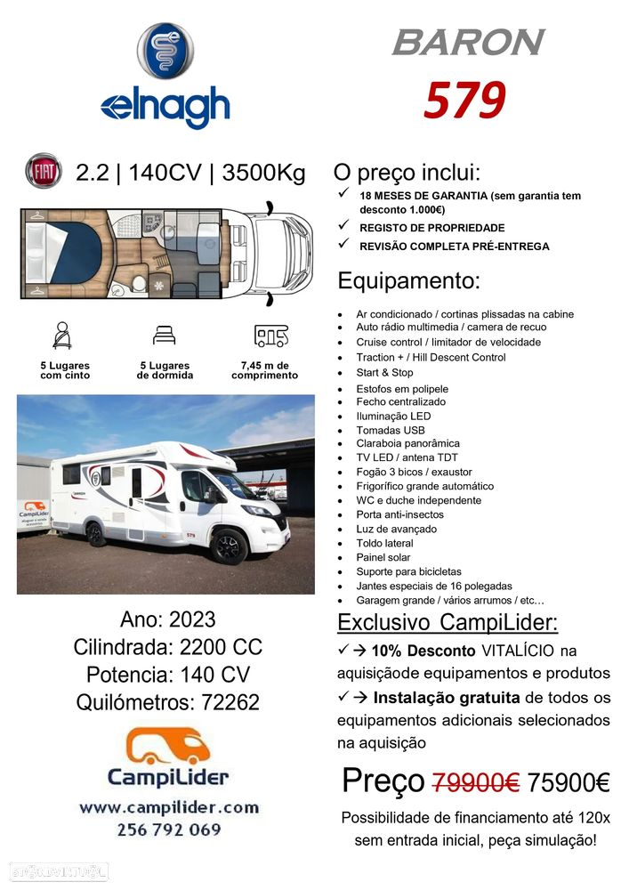 Elnagh Baron 579 *CAMA CENTRAL+BASCULANTE* - 31