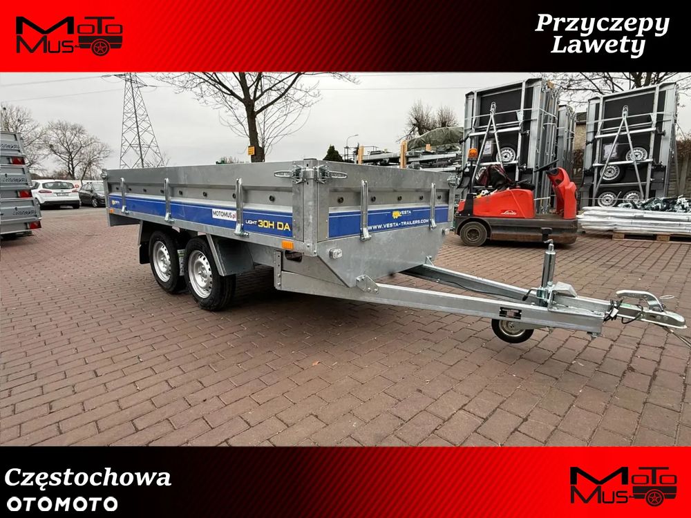 Inny Przyczepa Vesta 30HDA Hochlader  DMC 750 kg 301x150x38 2 osie spawana rama koła pod spodem - 1