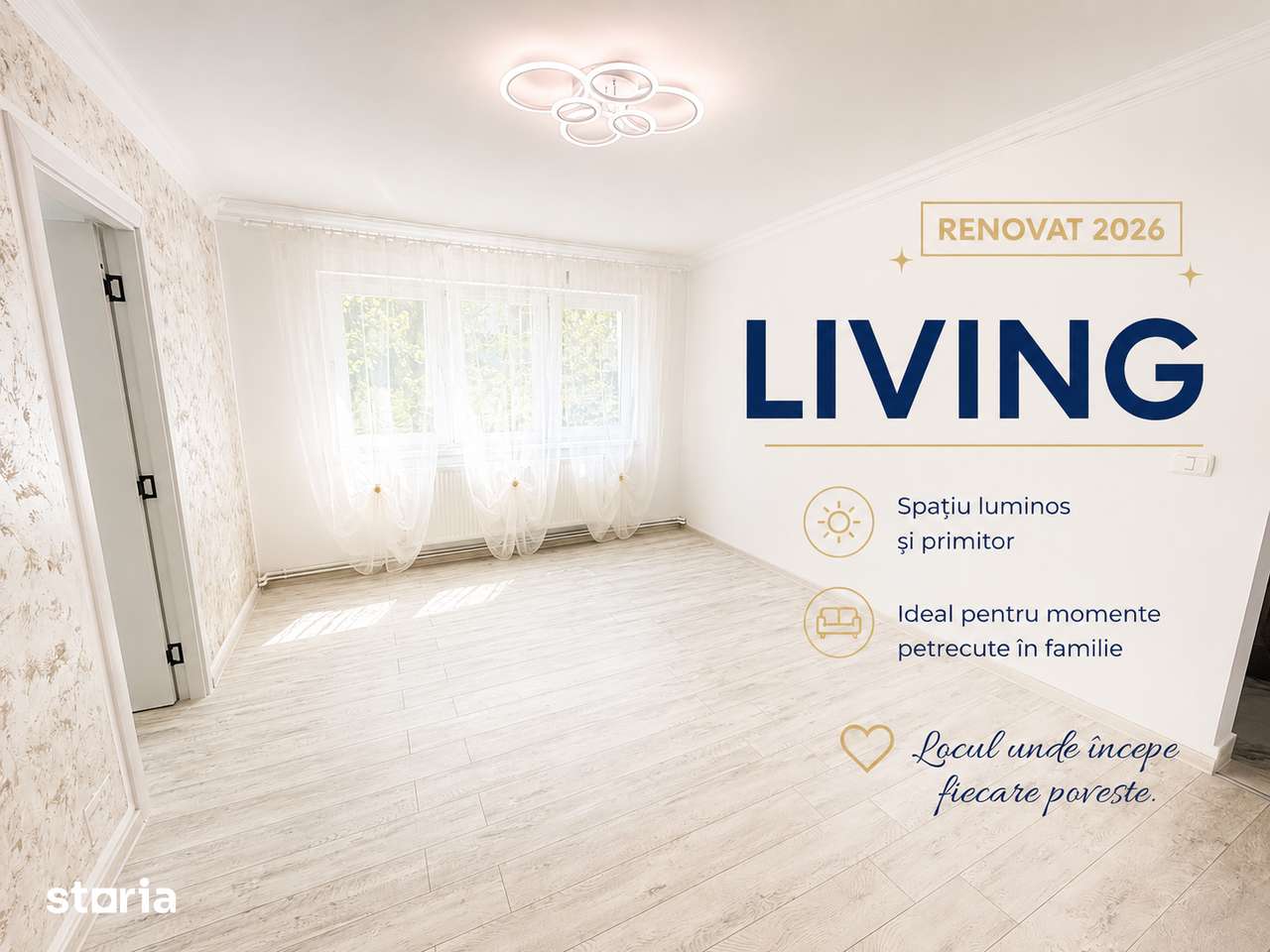 Carpați - Piața Sud, Apart 3 camere, etaj 2/4, 1 balcon, RENOVAT 2026! — fotografia 3