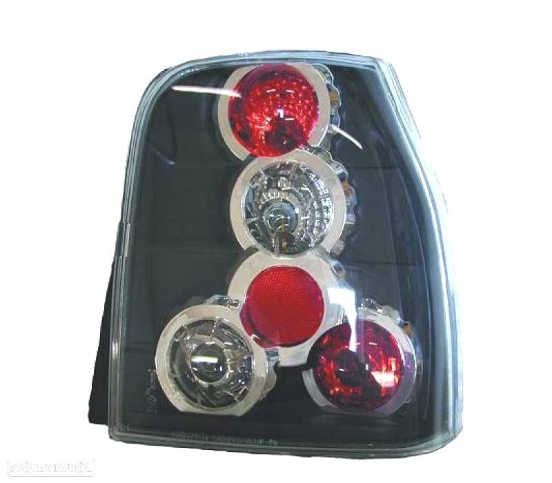 FAROLINS TRASEIROS VOLKSWAGEN VW LUPO SEAT AROSA 97-00 PRETO - 1