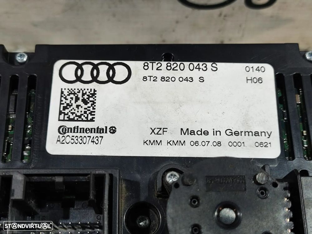 Display Sofagem Comando Chauffage Ar Condicionado AC Climatronic Continental VDO Audi A4 B8 A5 8T 8T2820043S A2C53307437 - 7