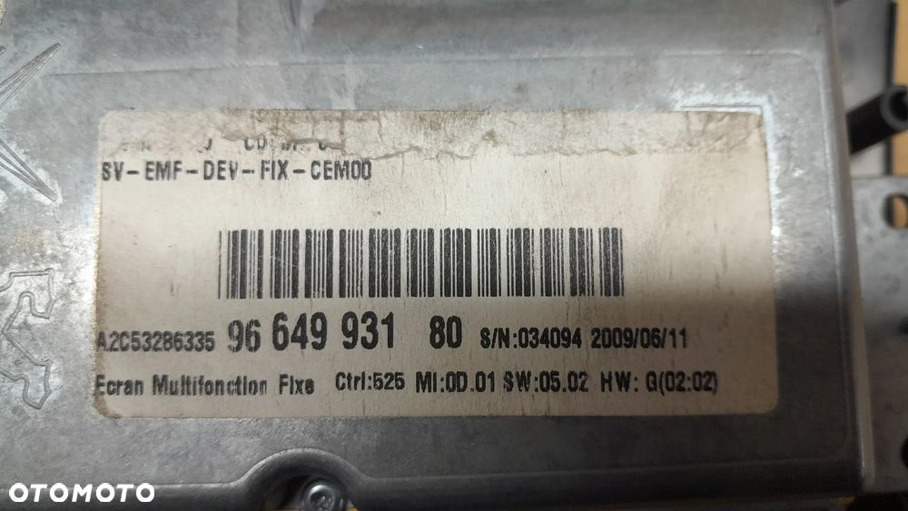 CITROEN PEUGEOT 407 RADIO NAWIGACJA   96653743XA - 5